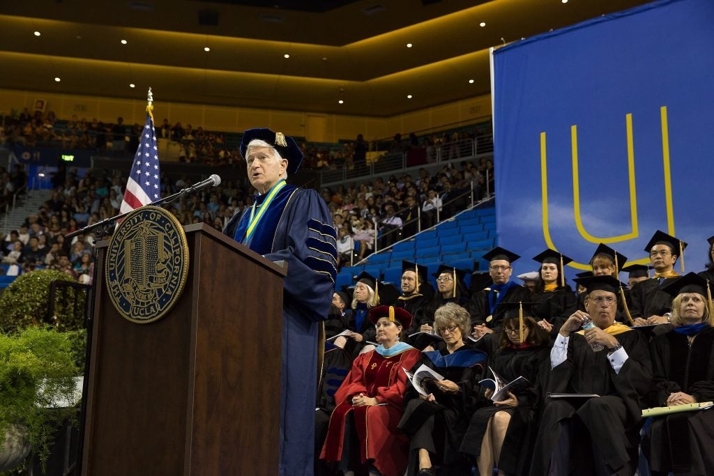 Chancellor Block addresses graduates