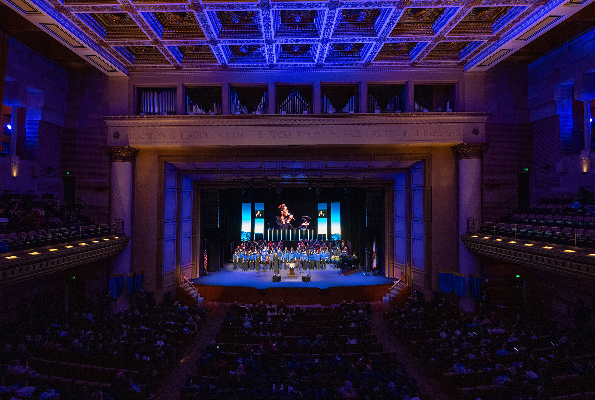 Zoomed out view of the stage