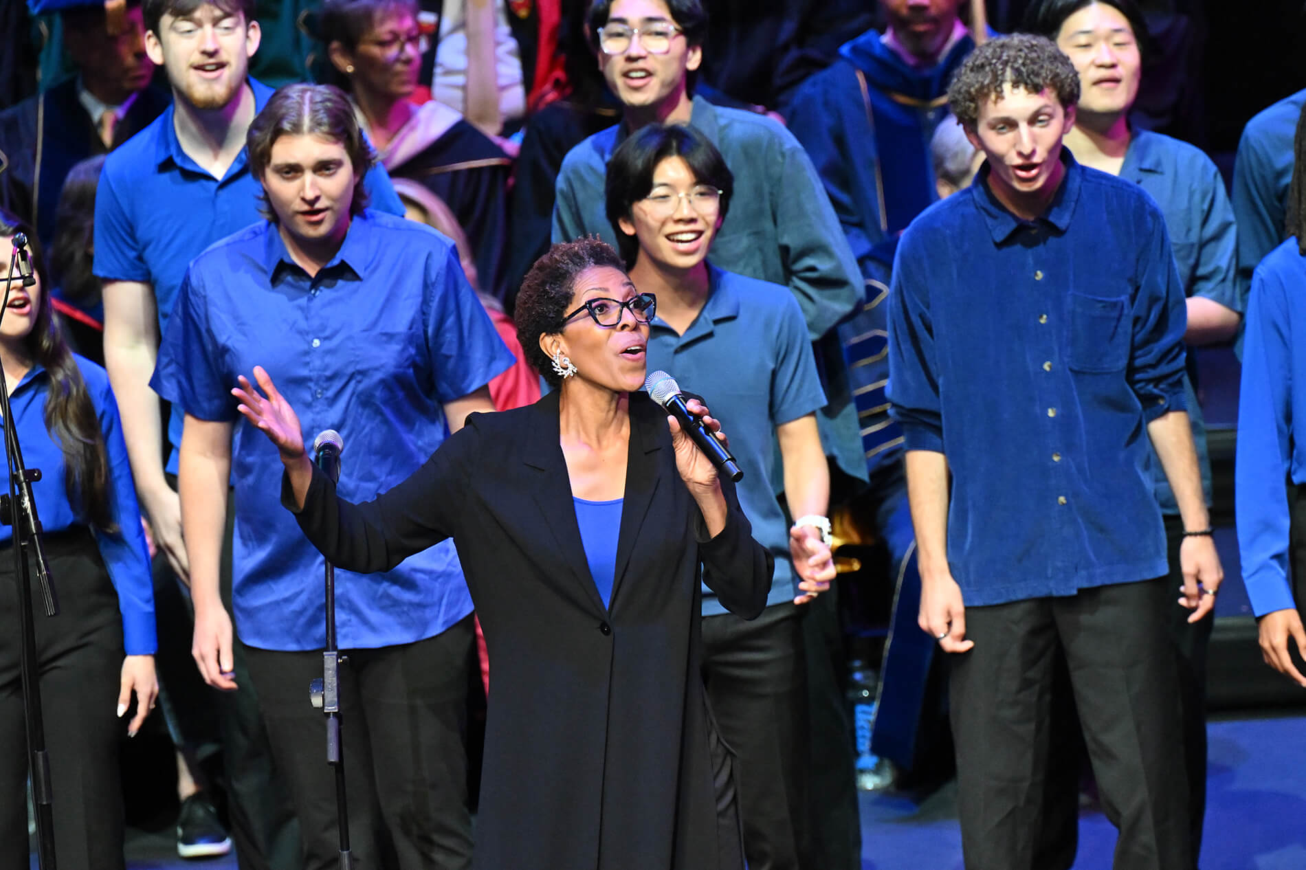 UCLA African American Music Ensemble and Diane White-Clayton, director of the African American Music Ensemble and lecturer in the department of ethnomusicology